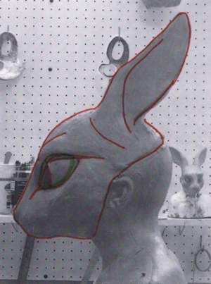 White Rabbit Mask Commission Part 1 Mask Rabbit, Rabbit Mask Diy, Full Face Rabbit Mask, Rabbit Fursuit, Rabbit Mask, Bunny Mask, Rabbit Costume, Mask Drawing, Cool Masks