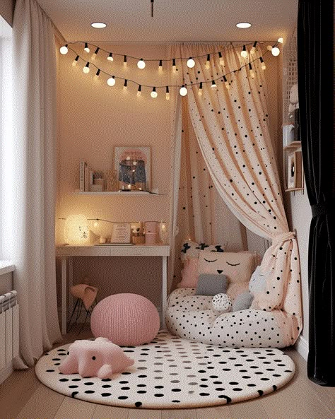 21 Stunning & Chic Cozy Reading Nook Ideas that you need to see Princess Reading Corner, Hammock Reading Nook, Tea Nook In Bedroom, Preppy Reading Nook, Reading Corner With Canopy, Teepee Reading Nook, Kids Bedroom Reading Nook, Girls Bedroom Furniture Ideas, Reading Corner Girls Bedroom