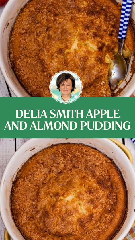 Delia Smith Apple And Almond Pudding Apple Pudding Recipes, Bramley Apple Recipe, Delia Smith Recipes, Almond Pudding Recipe, Bramley Apple Recipes, Almond Pudding, Cooking Apples, Budget Desserts, Apple Pudding