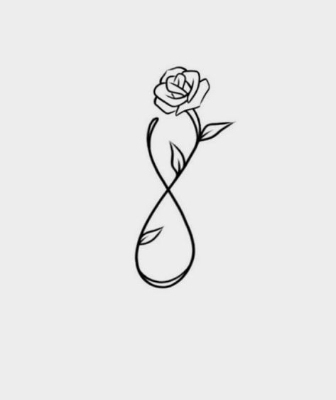 Infinity With Rose Tattoo, Infinity Tattoo Meaning, Maching Tattoos, Body Temple, Infinity Tattoo Designs, Rose Day, Petite Tattoos, Infinity Design, Rose Tattoo Design