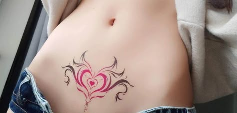 Lower Belly Tattoos, Lower Stomach Tattoos, Waist Tattoos, Belly Tattoos, Belly Tattoo, 4 Tattoo, Temporary Tattoo Stickers, Belly Workout, Piercing Tattoo