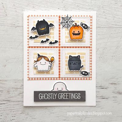 Paper Trail of Smiles: 2018 Mft Halloween Cards, Atc Coins, Paper Halloween Decorations, Cards Halloween, Halloween Tutorial, Carte Halloween, Mft Cards, Fall And Halloween, Halloween Tags