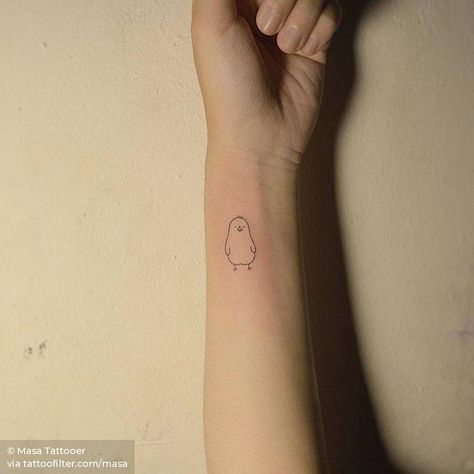 Chick tattoo on the wrist. Chicken Minimalist Tattoo, Baby Chick Tattoo, Cute Chicken Tattoo, Little Chicken Tattoo, Small Chicken Tattoo, Chick Tattoo, Siblings Tattoo, Line Animals, Tattoo On The Wrist