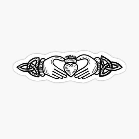 Claddagh Ring Stickers for Sale | Redbubble Claddagh Ring Drawing, Claddagh Drawing, Ireland Tattoos, Ireland Tattoo, Ring Drawing, Celtic Claddagh Ring, Irish Wedding Rings, Celtic Shield, Irish Symbols