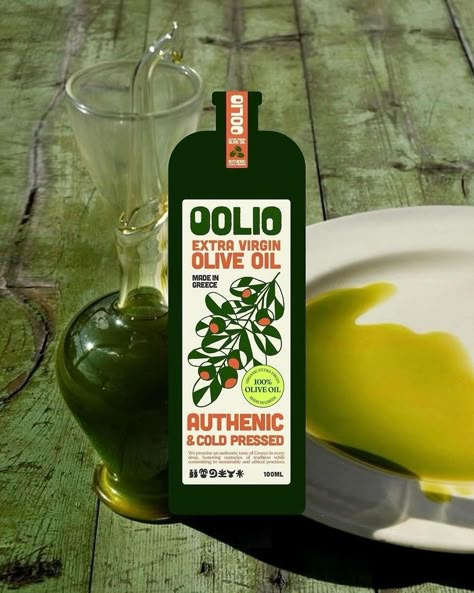 OOLIO 🫒 a premium Greek extra virgin olive oil sourced from the sun-drenched groves of Greece. Amazing design by @clairedesign.nz The use of vibrant colors has further enhanced the brand’s looks, and the illustrations complement the concept perfectly. Well done! 👏 Olive Oil Illustration, Olive Oil Logo, Olive Oil Branding, Best Olive Oil Brand, Olive Oil Design, Olive Oil Packaging Design, Olive Oil Bottle Design, Oil Branding, Olive Oil Brands