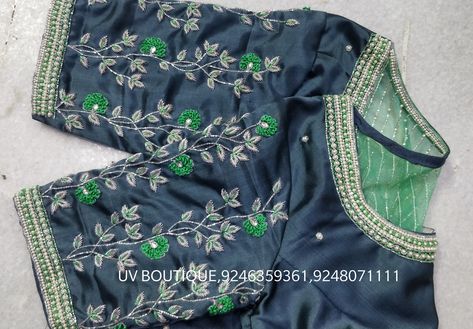 Challa Work Blouse Designs, Zardosi Work Blouse Simple, Simple Maggam Work Blouse, Magam Work Blouses, Simple Maggam Work, Zardosi Work Blouse, Blouse Design Aari Work, Maggam Designs, Magam Work