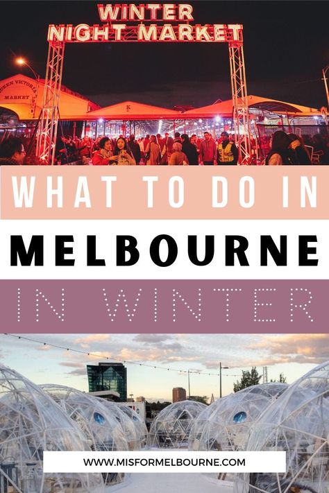 Winter in Melbourne may be cold, but it's still a great time to explore the city. Rug up for this guide to the best things to do in Melbourne in winter. | Melbourne | Australia | Melbourne Australia | Visit Melbourne | Melbourne Travel | Melbourne Advice | Things To Do in Melbourne | What To Do in Melbourne | Melbourne Travel Guide | Melbourne Tourist Attractions | Melbourne in Winter | Seasons in Melbourne | Melbourne Winter Attractions | Melbourne Winter Activities What To Do In Melbourne, Winter In Melbourne, Melbourne Travel Guide, Melbourne Day Trips, Brighton Beach Melbourne, Melbourne Winter, Melbourne Weather, Winter In Australia, Melbourne Trip