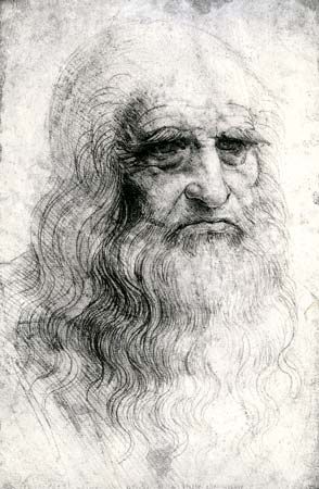 Self-portrait by Leonardo da Vinci, chalk drawing, 1512; in the Palazzo Reale, Turin, Italy. Leonardo Da Vinci Dibujos, Self Portrait Drawing, Iconic Artwork, Master Drawing, Painter Artist, Chalk Drawings, Pencil Portrait, Italian Artist, Self Portrait