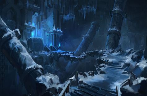 Frozen Castle, Fantasy Setting, Fantasy Places, Fantasy Art Landscapes, Fantasy Concept Art, Arte Fantasy, Fantasy Rpg, Environment Design, 판타지 아트