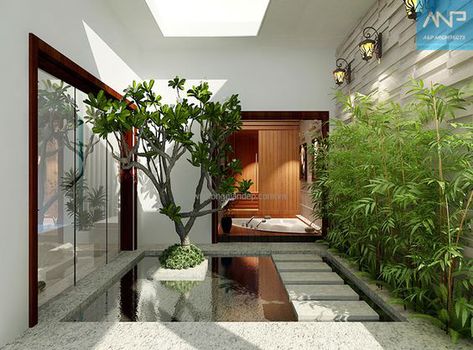 Are you looking for cool ideas for your home courtyard designs? Indoor Courtyard, Kolam Koi, Modern Courtyard, Courtyard Landscaping, Cement Patio, Courtyard Gardens Design, Courtyard Design, Internal Courtyard, Indoor Gardens