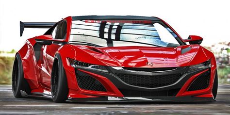 Liberty Walk Acura NSX Wide-body Kit New Nsx, New Luxury Cars, Wide Body Kits, New Sports Cars, Car Racer, Liberty Walk, Acura Nsx, Acura Tsx, New Honda