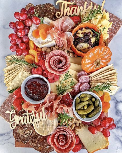 Thanks Giving Charcuterie Board Ideas, Large Thanksgiving Charcuterie Board, Thanksgiving Charturie Boards, Thanksgiving Inspired Charcuterie Board, Thank You Charcuterie Board, Carcurie Board Thanksgiving, Thanksgiving Fruit Charcuterie Board, Thanksgiving Cheese Board Ideas, Thanksgiving Chacutery Boards