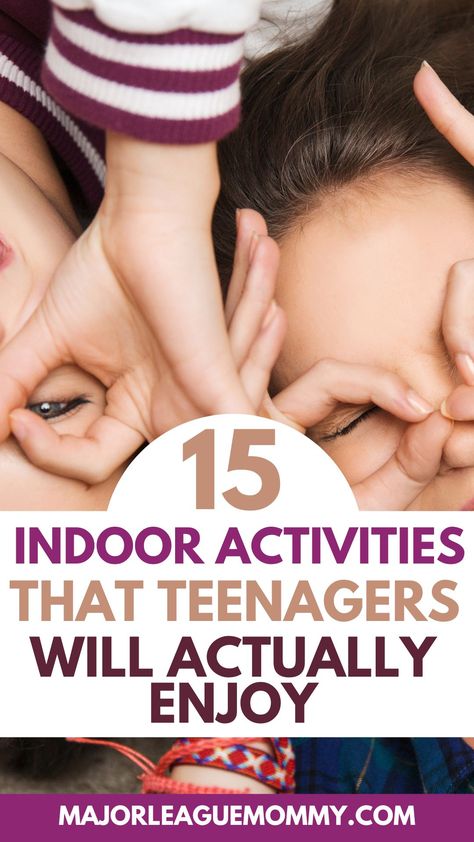 Let's explore a wide selection of fun indoor activities for teens that are especially suited to specific preferences and needs. Fun Indoor Activities For Teens, Activities For Preteens At Home, Activities For Teens At Home, Indoor Activities For Teens, Fun Activities For Teens, Teen Activities, School Holiday Activities, Teen Fun, Fun Indoor Activities