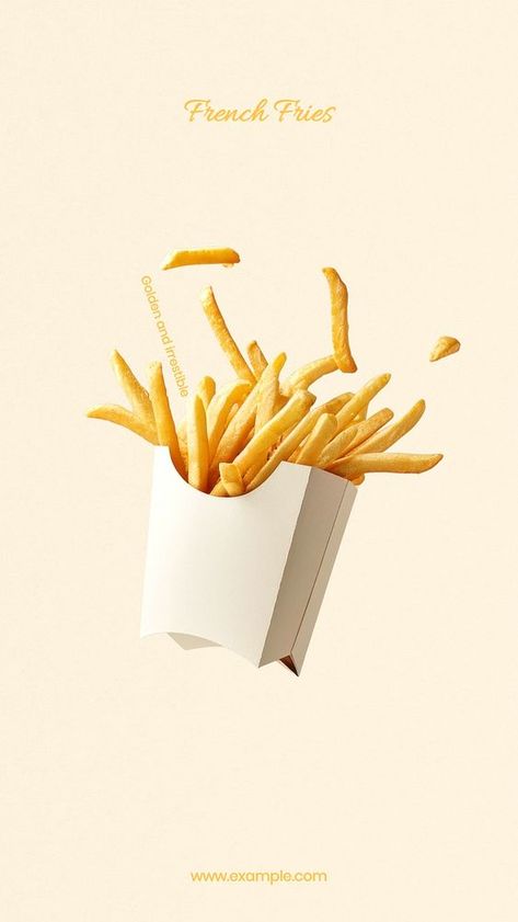 French fries  Instagram story template, editable design | premium image by rawpixel.com / Ling Fries Instagram Story, French Fries Aesthetic, Fries Aesthetic, Aesthetic Quote, Quote Wallpaper, Potato Fries, Awesome Designs, Aesthetic Things, Best Templates