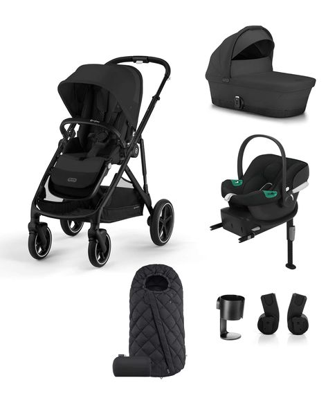 This Bundle includes: Cybex Gazelle S Pushchair, Cybex Gazelle S Carrycot, Cybex Snogga Pushchair Footmuff, Cybex Aton B2 i-Size Car Seat & Base Cup Holder & Adaptors  Cybex Gazelle S Pushchair - Moon Black  Are you welcoming your first child? Strolling with siblings? Or maybe you're even having double the fun with twins? Whatever the situation, you're sure to find the perfect stroller set-up with the Gazelle S. Choose from over 20 possible configurations of Gazelle cots, infant car seats or stroller seats. Mix and match to find the configuration that fits. Because every family is different. Despite its size, the Gazelle S folds up compact, fitting handily into almost any car boot, ready for a quick unfold once you've reached your destination. Whether you're planning a picnic, day trip or Cybex Gazelle, Cosy Interior, Sun Canopy, Moon Black, Car Boot, Small Baby, Travel System, Baby Warmer, Folded Up