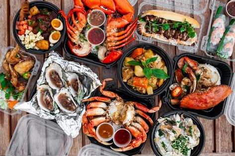 Best Long Beach Restaurants to Eat at Right Now - Thrillist Beach Restaurant Food, Long Beach Restaurants, Hainan Chicken, Tamarind Sauce, Beach Dinner, Perdido Key, Beef Sticks, Bar Scene, Sweet Butter