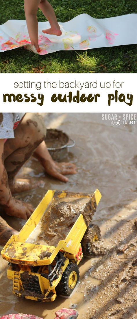 Setting the Backyard up for Messy Play in spring and summer Magical Playground, Messy Games, Games Outside, Play Grounds, Cat Playground Outdoor, Kids Play Spaces, Outdoor Play Spaces, Toddler Outdoor, Outdoor Play Areas