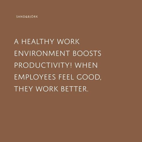 TRUTH - A healthy work environment leads to happier, more productive employees. Swipe to see the benefits and get reminded of what's really important for your post-vacation workspace! 💪 #HealthyWorkplace #EmployeeWellbeing Better Work Environment, Healthy Job Environment, Healthy Work Environment Quotes, Environment Thoughts, Good Work Environment, Healthy Work Environment, Healthy Workplace, 2025 Goals, Employee Wellness