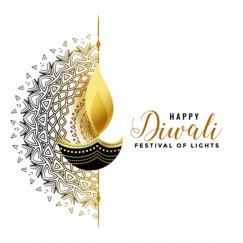 White diwali background with golden diya Free Vector | Free Vector #Freepik #vector #freebackground #freediwali #freelight #freecelebration Happy Diwali Poster, Diwali Vector, Happy Diwali Wishes Images, Diya Designs, Diwali Background, Happy Diwali Wallpapers, Diwali Design, Diwali Quotes, Diwali Cards