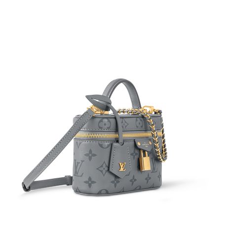 LOUIS VUITTON® - Vanity Chain Pouch - Grey Designer Small Bags, Lv Vanity Bag, Louis Vuitton Vanity, Tas Louis Vuitton, Louis Vuitton Taschen, 2024 Runway, Sac Louis Vuitton, Micro Bags, Bag Louis Vuitton