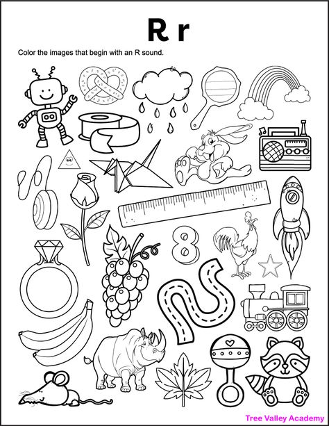 Phonics Coloring Sheets, Letter R Worksheets Kindergarten, Grade R Activities, R Is For, Letter R Worksheets Preschool, Letter R Words, Letter R Activities For Preschool, Letter R Coloring Page, Sound Worksheets For Kindergarten