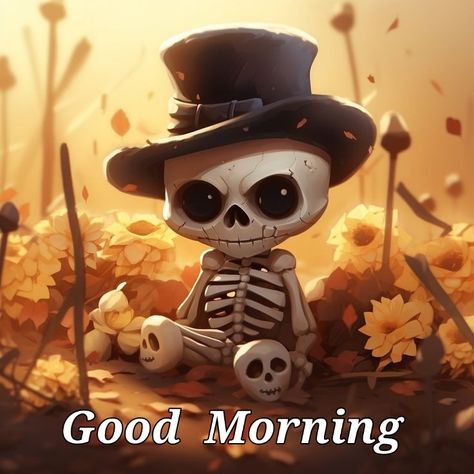 Halloween Morning Quotes, Good Morning Halloween Images, Spooky Good Morning, Good Morning Halloween, Halloween Good Morning, Cartoon Grandma, Good Morning Animals, Good Morning Monday Images, Good Morning Cartoon