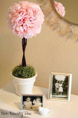 Pink Peony Topiary Tutorial Rose Topiary, Flower Topiary, Diy Topiary, Topiary Diy, Topiaries, 15 Diy, Boy Shower, Pink Peonies, Twenty One