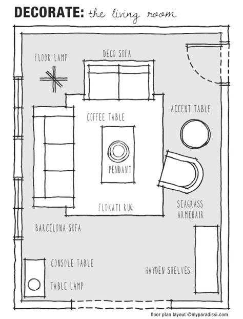 Decorate your living room floor plan by myparadissi.com Neufert Living Room, Drawing Room Plan, Living Room Designs Plan View, Room Measurements Floor Plans, Sofa Placement, Living Room Floor Plan, Living Room Anthropometry, Section Living Room Drawing, Room Floor Plan