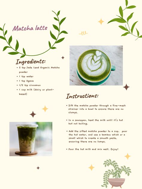 🍵✨ Sippin' on Sunshine with my Favorite Matcha Latte Recipe! ☕🌿 Save this recipe and send it to a friend who needs a matcha pick-me-up! 🌱 #MatchaMagic #LatteLove #RecipeShare Jade Leaf Matcha, Matcha Recipes, Matcha Latte Recipe, Matcha Recipe, Latte Recipe, Matcha Latte, Gourmet Recipes, Matcha, Jade