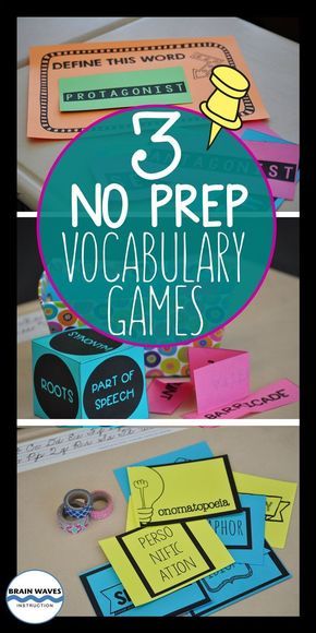 Check out these three No-Prep, No-Hassle, No-Excuses Vocabulary Games you can use with any sets of words. There's even an EXCLUSIVE FREEBIE with sets of words, a poster, and a vocabulary cube! Best Way To Teach Vocabulary, Vocabulary Review Games, Vocabulary Games Elementary, Fun Vocabulary Activities, Vocabulary Activities Elementary, Desk For Students, Education Vocabulary, Noun Verb Adjective, Learning Vocabulary