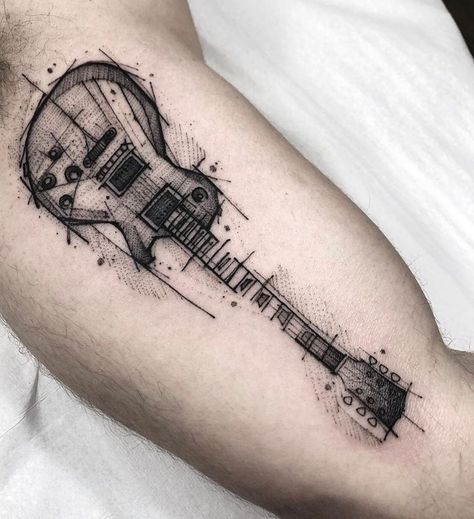 Guitar Tattoo Ideas, Music Guitar Tattoo, Atrapasueños Tattoo, Acoustic Guitar Tattoo, Guitar Tattoo Design, Rock Tattoo, Tattoo Trend, Music Tattoo Designs, Guitar Tattoo