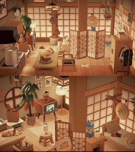 Animal Crossing Japanese House Interior, Acnh Japanese Apartment, Acnh Shino House Ideas, Acnh Hhp Japanese House, Acnh Japanese Home Interior, Japanese Room Animal Crossing, Japanese Interior Animal Crossing, Acnh Japanese Living Room, Acnh Shino House Interior