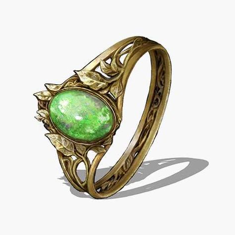 Verdance: Wearing this emerald ring increases the effects of healing spells on the wearer. It is currently worn by the High King of Gefford. Fantasy Rings Magic, Wedding Ring Green, Artifact Art, Magic Jewelry, Anime Magic, Fantasy Ring, Heroic Fantasy, Fantasy Props, Fantasy Wedding