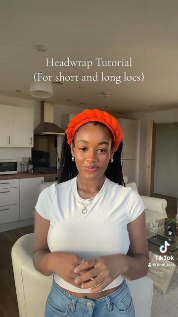 DMaye 🤎 on Instagram: "A little head wrap tutorial for your Thursday morning 🙌🏾💕 • This reel prob won’t get a lot of traction because of the TikTok watermark 😩…however, I love it so I hope y’all like it 🫶🏾💕 • Alsoooo…follow me on TikTok 💗 . . . . . #locnloose #godroots #locs #beautifullocs #locstyles #locstylesforwomen #locjourney #starterlocs #explorepage #locsarebeautiful #naturalhair #lovelylocs #starterlocs #texture #starterlocstyles #nappyroots #ilovemylocs #loclivin #teamlocs #dreadlocstyles #newgrowth #thelocdmovement #loctexture #locprogress #curlylocs #locsarebeautiful #livinmylocolife #locsndreds #locqueensrock #iamlocd" Dreads With Headwrap, Starter Locs With Headband, Head Wrap Over Locs, Hair Wrap Styles With Locs, Short Locs Scarf Styles, Headwrap Styles With Locs Tutorial, Head Wrap Styles For Long Locs, Head Wrap And Locs, Locs History