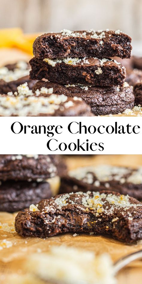 Rum Butter Almond Cookies, Orange Chocolate Cookies Recipes, Orange Chocolate Chip Ricotta Cookies, Chocolate Chip Orange Cookies, Decadent Chocolate Cookies, Chocolate And Orange Cookies, Chocolate Orange Cookies Recipes, Dark Chocolate Orange Truffles, Spicy Chocolate Cookies