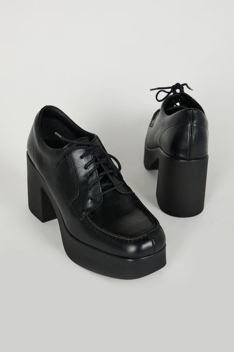 School Shoe, Oxford Heels, Black Leather Shoes, School Shoes, Womens Heels, Black Heels, Tap Shoes, Leather Shoes, Shoe Laces