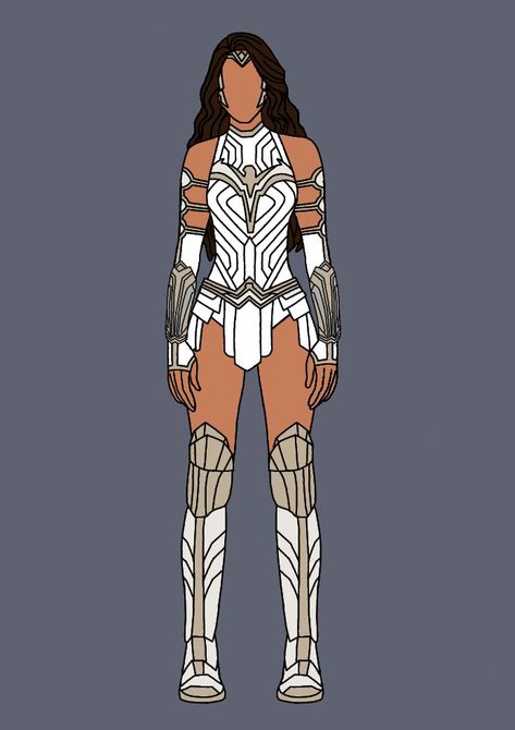 Superhero Uniform Design, Fantasy Hero Outfits, Eternals Costume Design, Grey Superhero Suit, Villian Suits, Feminine Superhero Suit, White And Gold Superhero Suit Female, Super Suits Female Design, Superhero Oc Female Outfit