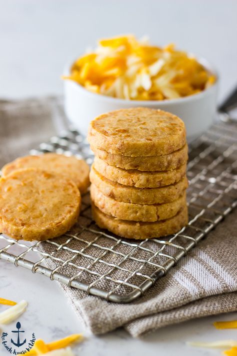 Cheddar Cheese Coins Cheese Coins Recipe, Cheese Coins, Fall Cheese Board, Fall Cheese Boards, Cheddar Cheese Recipes, Savoury Biscuits, Savory Cheese, Easy Cheese, Cheese Cookies