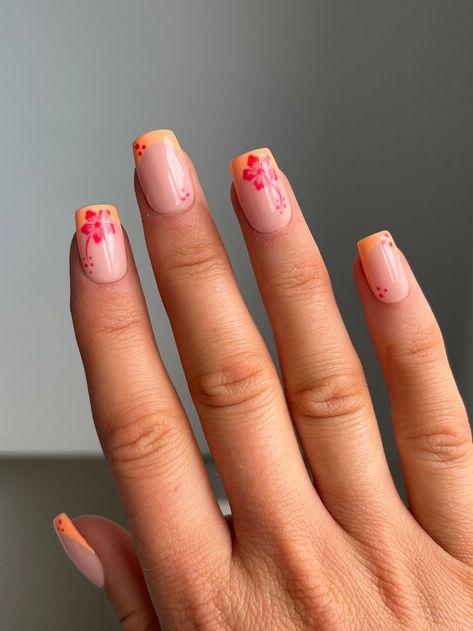 Short Mexico Nails, Square Acrylic Nails Vacation, Summer Nail Inspo Square, Nails For Hawaii, 2025 Nails, Mexico Nails, Island Nails, Activism Art, Pro Nails