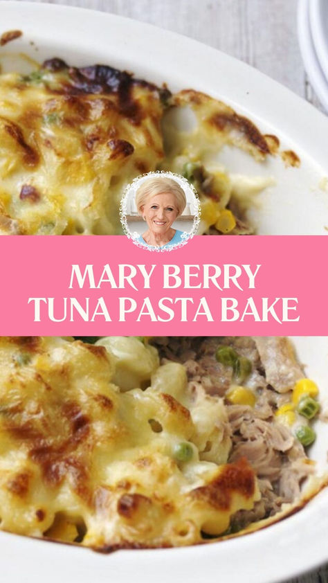 Mary Berry Tuna Pasta Bake Tuna Pasta Bake Easy, Mary Berry Recipes Dinners, Easy Fish Dinner Recipes, Tuna Pasta Recipes, Tuna Pasta Casserole, Tuna Pasta Bake Recipe, Creamy Tuna Pasta Bake, Mary Berry Recipes, Easy Tuna Pasta