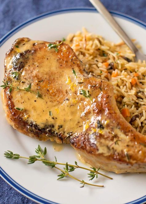 Thyme Pork Chops, Smothered Pork Chops Recipe, Smothered Pork, Lil Luna, Glazed Pork Chops, Smothered Pork Chops, Cozy Weekend, Plant Paradox, Lemon Thyme