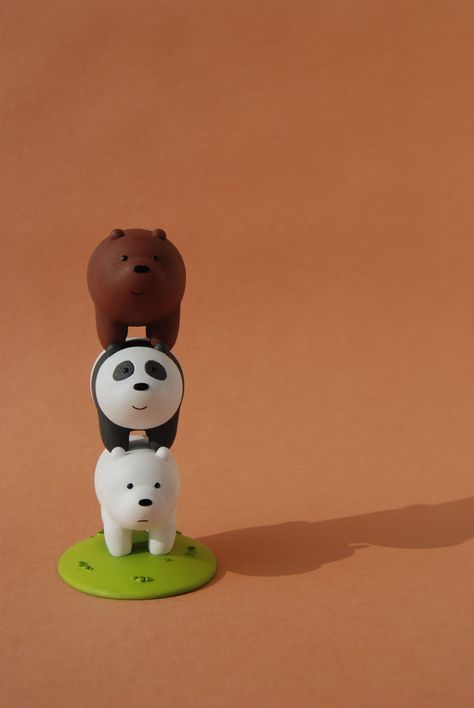 We Bare Bears Clay, Dog Shaming Pictures, Clay Animation, Clay Bear, Clay Arts, Clay Sculptures, Ice Bears, Anime Canvas Art, We Bear