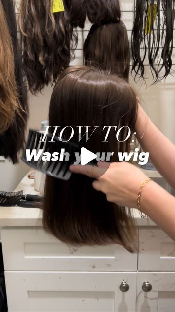 120 likes, 8 comments - wigsbyita on January 10, 2023: "HOW TO: Wash Your Wig 🚿👩🏽‍🦱 1. Brush out the knots 2. Place the wig on a styrofoam head 3. Pin the ears down onto the head 4. Start wetting the wig 5. Pour shampoo into your hand then add it to the bottom of the wig, and use the remaining for the top 6. Wash out shampoo 7. Drizzle a bit conditioner into your hand and gently rub your hands on the bottom of the wig ONLY! 8. Wash out conditioner 9. Brush the wig again 10. Dry wig on dryi Styrofoam Head, Real Hair Wigs, Natural Wigs, Wigs For Sale, Custom Wigs, Long Wigs, Drying Rack, Wigs For Black Women, Blow Dry