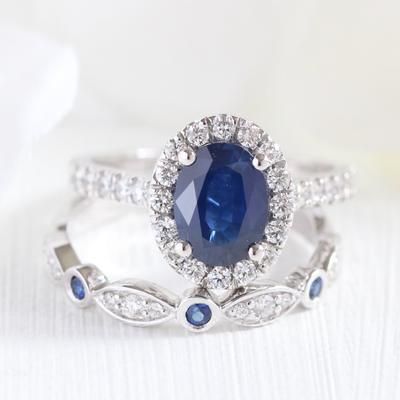 Saphire Engament Ring Set, Sterling Silver Wedding Rings Sets, Sapphire Wedding Band, Sterling Silver Wedding Rings, Colored Engagement Rings, Engagement Ring White Gold, Sapphire Engagement Ring Blue, Sapphire Wedding, Silver Wedding Rings