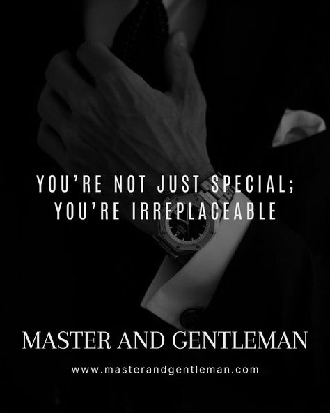 You’re not just special; you’re irreplaceable. 💐 . . Send this to someone important to you 👈🏻 . . This is a gentleman rule 🤵🏻 Follow… | Instagram Gentleman Love Quotes, A Gentleman Quotes, Rare Quote, Gentleman Rules, Gentleman Quotes, Serious Quotes, Feeling Song, True Gentleman, A Gentleman