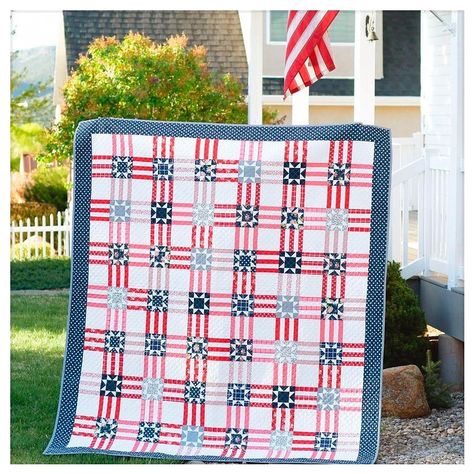 Quilt Supply Co. (@quiltsupplyco) posted on Instagram • May 20, 2021 at 11:49pm UTC Thimble Blossoms, Camille Roskelley, Shabby Chic Quilts, Flag Quilt, Patriotic Quilts, Quilt Of Valor, Bees Knees, Paper Pattern, Happy 4 Of July