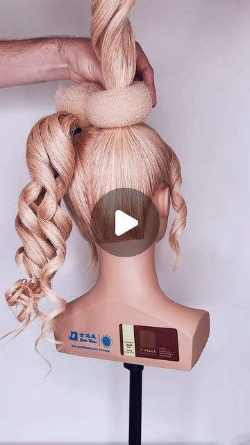 Mark Nelson-Wolter on Instagram: "💕✨ EASY HAIR UP HACK @markjohnhair - MESSY BUN! Create volume and texture for this on trend hairstyle! ✨💕  . . #hairideas #easyhairstyles #hairtutorial #hairtutorials #updo #updos #hairuo #hairgoals #hairfashion #hairtrends #weddinginspiration #weddinghair #bridalhair #bridehair #bridehairstyle #hairstyling #hairstyle #bohohair #messybun #hairlove #hairart #hairartist #igreels #réel #hairreels #pinkhair #art #curlyhair #curlyhairstyles" High Wedding Updo, Classy Bun Hairstyles, Up Do For Long Hair, High Updo Hairstyles, High Bun Wedding Hair, Updo Bun Hairstyles, Elegant High Bun, Bouffant Hair Updo, Hair Styles Updos