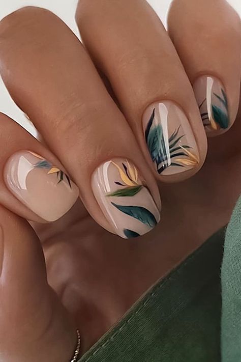 Top 20 Perfect Summer Nail Designs 2024: Bright & Bold for Sun-Soaked Days Minimalist Nail Art Short Nails Summer, Hawaiian Vacation Nails, Funky Nails Square, Nails 2033, Florida Nail Ideas, Summer Nail Art 2024, Summer Nail 2024, Summer Nails Inspo 2024, Desert Nail Art