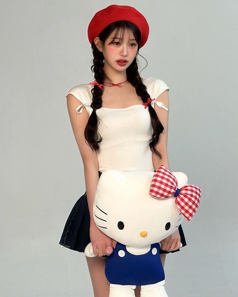 Hello Kitty Dress, Hello Kitty Collection, My Chemical, July 31, Korean Hairstyle, Korean Makeup, Kpop Girl Groups, K Pop Music, Ulzzang Girl