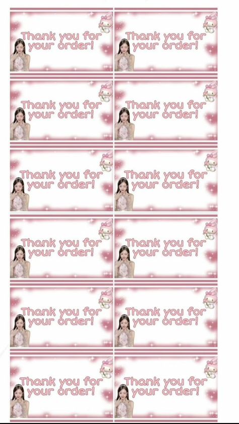 Thank You Mail Sticker Kpop, Thank You Kpop, Kpop Sticker Template, Thank You Mail, Freebies Kpop, Kpop Freebies, Kotak Bento, Thank U Cards, Free Printable Paper Dolls